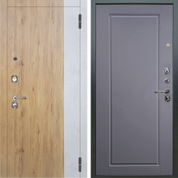 Входная дверь Аргус ЛЮКС 3К Эксперт Рустик соломенный вставка бетон урбан милк + Тревор Силк маус