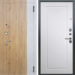 Входная дверь Аргус ЛЮКС 3К Эксперт Рустик соломенный вставка бетон урбан милк + Тревор Софт милк