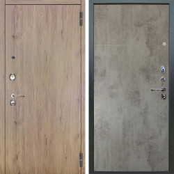 Входная дверь Аргус ЛЮКС 3К Элегант Рустик соломенный + Агат Светлый бетон