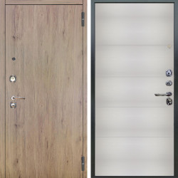 Входная дверь Аргус ЛЮКС 3К Элегант Рустик соломенный + Агат Вельвет белый горизонт