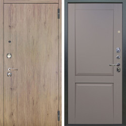 Входная дверь Аргус ЛЮКС 3К Элегант Рустик соломенный + Ариана Серая эмаль