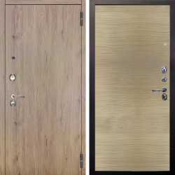 Входная дверь Аргус ЛЮКС 3К Элегант Рустик соломенный + Элегант Дорс светлый горизонт