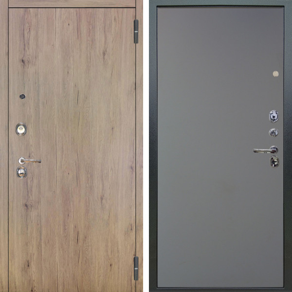 Входная дверь Аргус ЛЮКС 3К Элегант Рустик соломенный + Элегант Силк маус