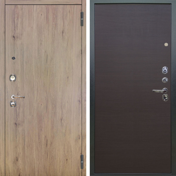 Входная дверь Аргус ЛЮКС 3К Элегант Рустик соломенный + Элегант Венге горизонт