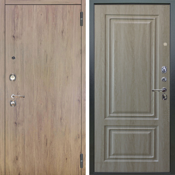 Входная дверь Аргус ЛЮКС 3К Элегант Рустик соломенный + Элион Дуб филадельфия крем