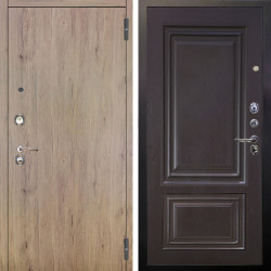 Входная дверь Аргус ЛЮКС 3К Элегант Рустик соломенный + Элион Горький шоколад