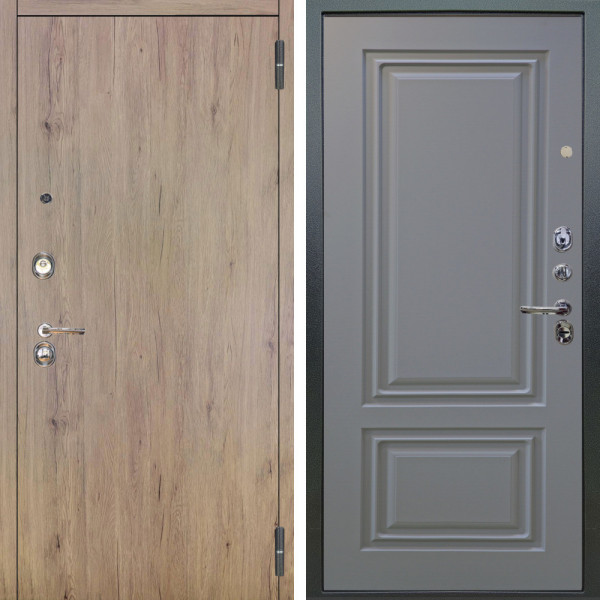 Входная дверь Аргус ЛЮКС 3К Элегант Рустик соломенный + Элион Силк маус