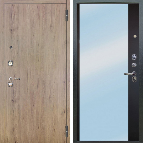 Входная дверь Аргус ЛЮКС 3К Элегант Рустик соломенный + Магнум Черный софт