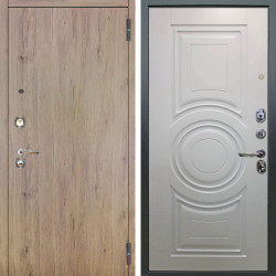 Входная дверь Аргус ЛЮКС 3К Элегант Рустик соломенный + Могадиш Софт милк