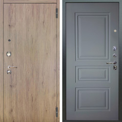 Входная дверь Аргус ЛЮКС 3К Элегант Рустик соломенный + Скиф Силк маус