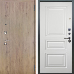 Входная дверь Аргус ЛЮКС 3К Элегант Рустик соломенный + Скиф Софт милк