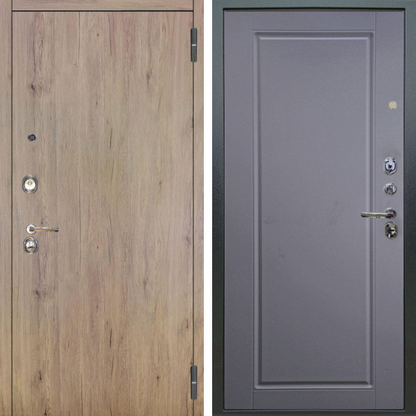 Входная дверь Аргус ЛЮКС 3К Элегант Рустик соломенный + Тревор Силк маус