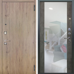 Входная дверь Аргус ЛЮКС 3К Элегант Рустик соломенный + Вояж Светлый бетон