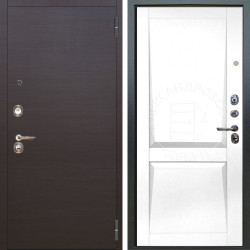 Входная дверь Аргус ЛЮКС 3К Элегант Венге горизонт + Ариана Белая эмаль