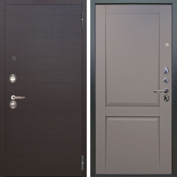 Входная дверь Аргус ЛЮКС 3К Элегант Венге горизонт + Ариана Серая эмаль