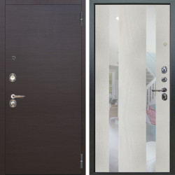 Входная дверь Аргус ЛЮКС 3К Элегант Венге горизонт + Дуэт белое дерево вставки Николь