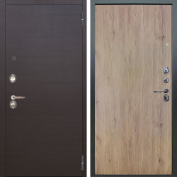 Входная дверь Аргус ЛЮКС 3К Элегант Венге горизонт + Элегант Рустик соломенный