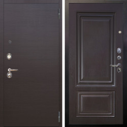 Входная дверь Аргус ЛЮКС 3К Элегант Венге горизонт + Элион Горький шоколад