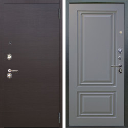 Входная дверь Аргус ЛЮКС 3К Элегант Венге горизонт + Элион Силк маус