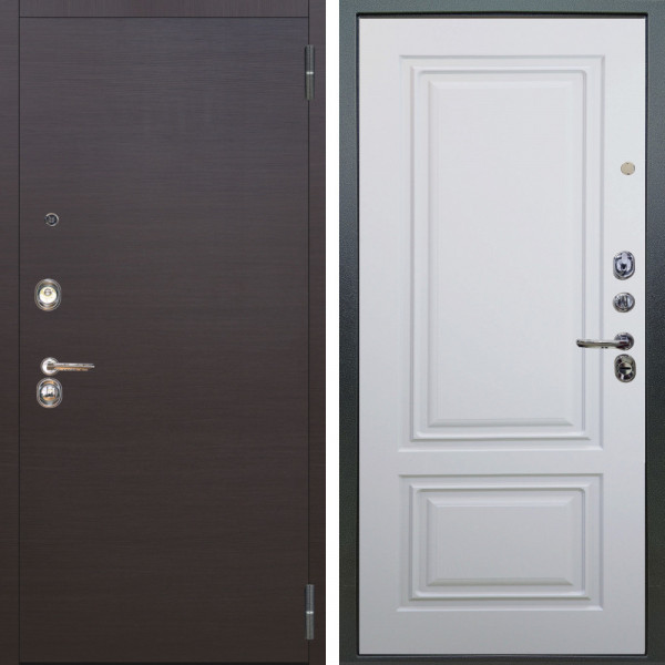 Входная дверь Аргус ЛЮКС 3К Элегант Венге горизонт + Элион Софт милк