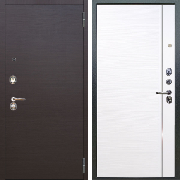 Входная дверь Аргус ЛЮКС 3К Элегант Венге горизонт + Гауда Роял вуд белый