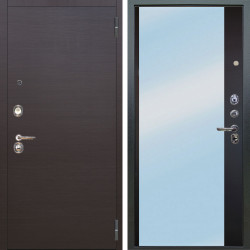 Входная дверь Аргус ЛЮКС 3К Элегант Венге горизонт + Магнум Черный софт