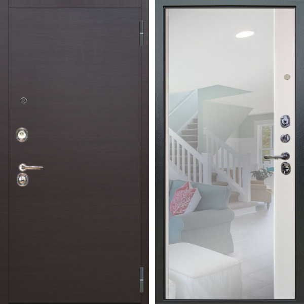 Входная дверь Аргус ЛЮКС 3К Элегант Венге горизонт + Магнум Софт милк