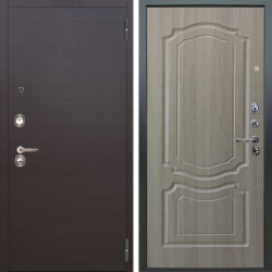 Входная дверь Аргус ЛЮКС 3К Элегант Венге горизонт + Мишель Ларче светлый