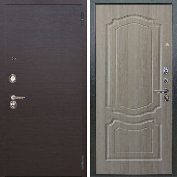 Входная дверь Аргус ЛЮКС 3К Элегант Венге горизонт + Мишель Ларче светлый