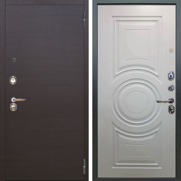 Входная дверь Аргус ЛЮКС 3К Элегант Венге горизонт + Могадиш Софт милк