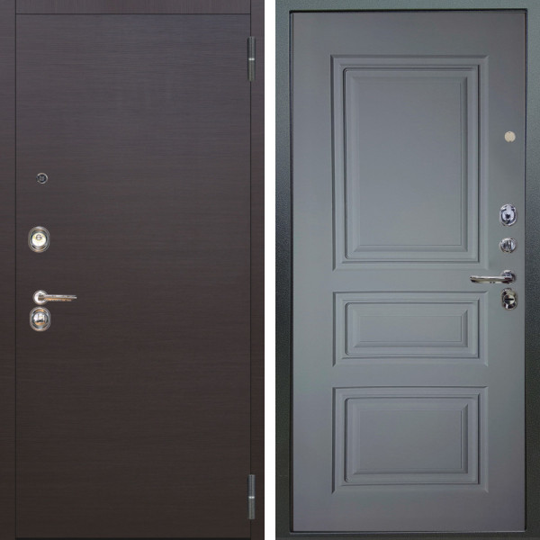 Входная дверь Аргус ЛЮКС 3К Элегант Венге горизонт + Скиф Силк маус