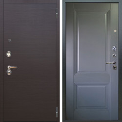 Входная дверь Аргус ЛЮКС 3К Элегант Венге горизонт + Соло Антрацит софт