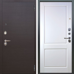 Входная дверь Аргус ЛЮКС 3К Элегант Венге горизонт + Соренто Белая эмаль