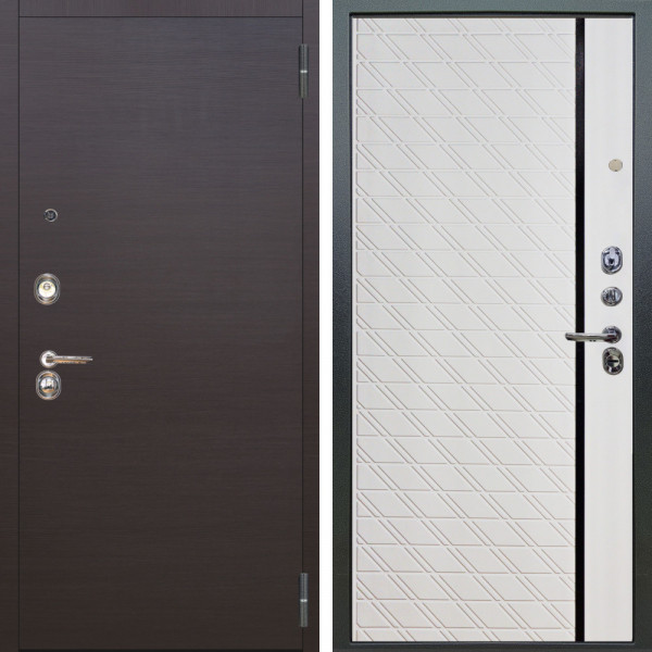 Входная дверь Аргус ЛЮКС 3К Элегант Венге горизонт + Тори Софт милк