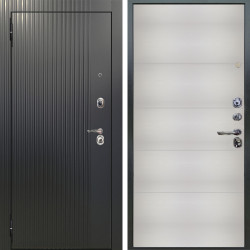 Входная дверь Аргус ЛЮКС 3К Фрейда ч кварц фортеза хром + Агат Вельвет белый горизонт