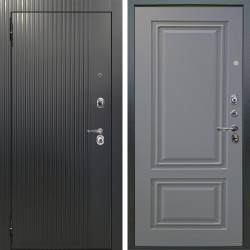 Входная дверь Аргус ЛЮКС 3К Фрейда ч кварц фортеза хром + Элион Силк маус