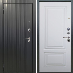 Входная дверь Аргус ЛЮКС 3К Фрейда ч кварц фортеза хром + Элион Софт милк