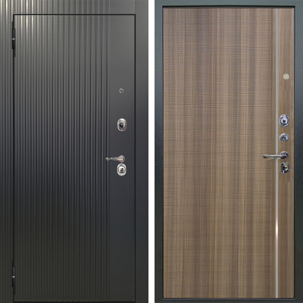 Входная дверь Аргус ЛЮКС 3К Фрейда ч кварц фортеза хром + Гауда Керамика