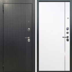 Входная дверь Аргус ЛЮКС 3К Фрейда ч кварц фортеза хром + Гауда Роял вуд белый