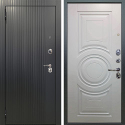 Входная дверь Аргус ЛЮКС 3К Фрейда ч кварц фортеза хром + Могадиш Софт милк