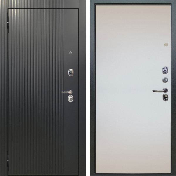 Входная дверь Аргус ЛЮКС 3К Фрейда ч кварц фортеза хром + Под покраску