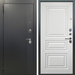 Входная дверь Аргус ЛЮКС 3К Фрейда ч кварц фортеза хром + Скиф Софт милк