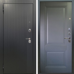 Входная дверь Аргус ЛЮКС 3К Фрейда ч кварц фортеза хром + Соло Антрацит софт