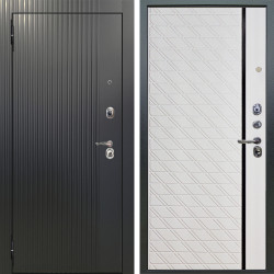 Входная дверь Аргус ЛЮКС 3К Фрейда ч кварц фортеза хром + Тори Софт милк