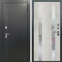 Входная дверь Аргус ЛЮКС 3К Фрейда Черный кварц + Дуэт белое дерево вставки Николь