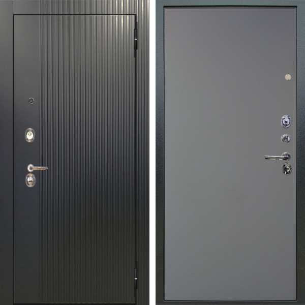 Входная дверь Аргус ЛЮКС 3К Фрейда Черный кварц + Элегант Силк маус