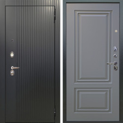 Входная дверь Аргус ЛЮКС 3К Фрейда Черный кварц + Элион Силк маус