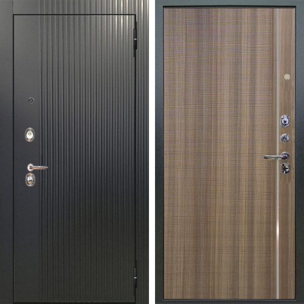 Входная дверь Аргус ЛЮКС 3К Фрейда Черный кварц + Гауда Керамика