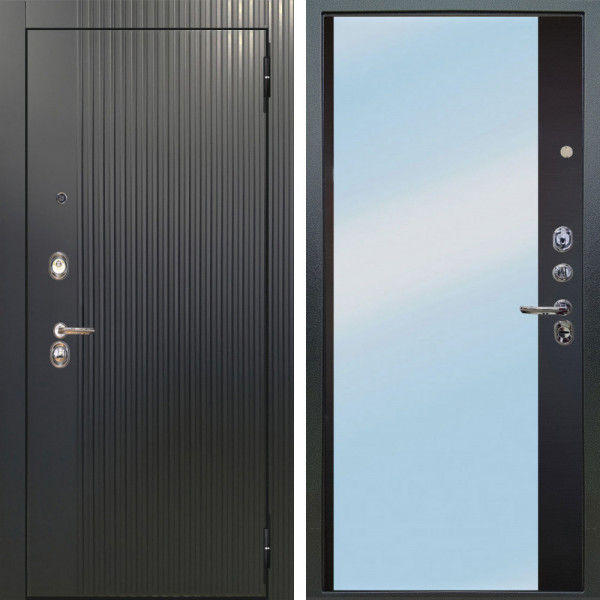 Входная дверь Аргус ЛЮКС 3К Фрейда Черный кварц + Магнум Черный софт