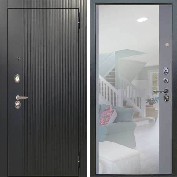 Входная дверь Аргус ЛЮКС 3К Фрейда Черный кварц + Магнум Силк маус